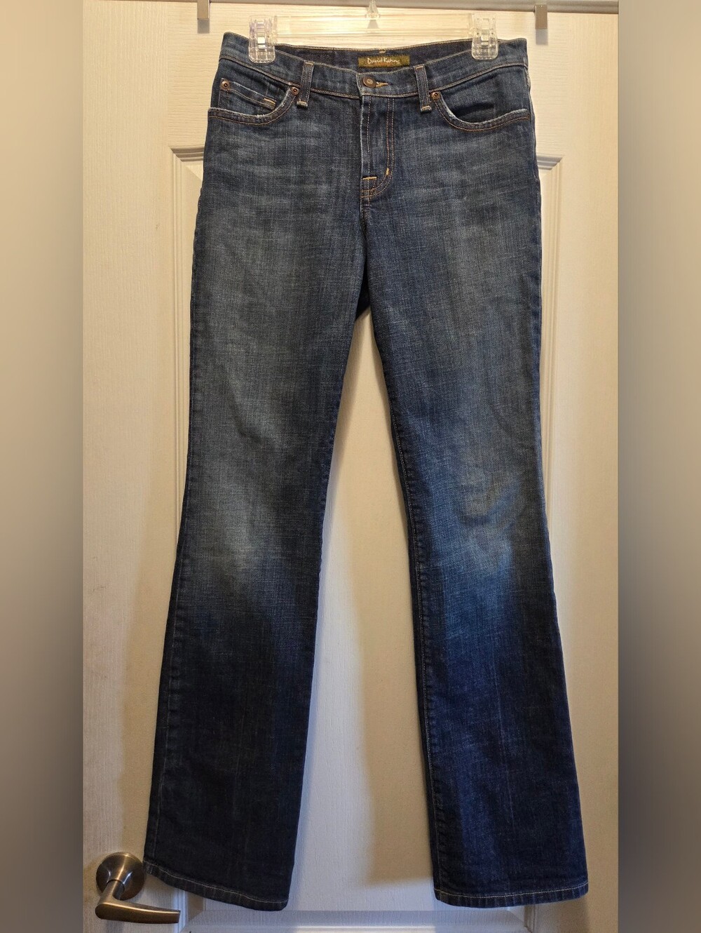 David Kahn Women's Boot-Cut Jeans in Dark Blue Wash